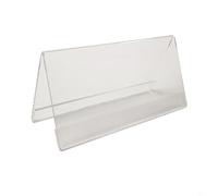 HEIBTENY Porte-cartes de table en acrylique transparent de type V pour nom de prix, carte de visite, étiquette, numéro de table, bureau, hôtel, conférence, 2 mm d'épaisseur (13 x 9 cm)