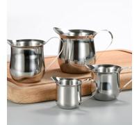 HEIBTENY Pot à lait en acier inoxydable, tasse à café latte, pichet à mousser, 60 ml - 240 ml, pour restaurant occidental, cuisine à la maison, café (90 ml)