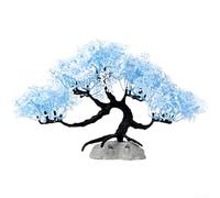 HEIBTENY pour arbre Bonsaï Artificiel pour pe pour Réservoir Poisson Hiver | Design flocon réaliste, scène hivernale, pin vibrant, matériau pour pe pour robuste, taille 20cm idéale(A)