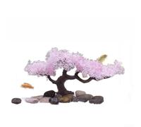 HEIBTENY pour arbre Bonsaï Artificiel pour pe pour Réservoir Poisson Hiver | Design flocon réaliste, scène hivernale, pin vibrant, matériau pour pe pour robuste, taille 20cm idéale(F)