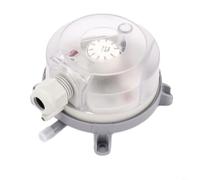 HEIBTENY Pressostat différentiel d'air 20-200PA, 30-300PA, 40-400PA, 50-500PA 101,5 x 65 x 56,5 mm - Interrupteur à pression gris (avec raccords de tuyau) (30-300PA)
