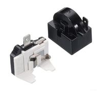 HEIBTENY PTC Starter pour relais et protection contre les surcharges pour réfrigérateurs, compresseur 1 broche 4,7 Ohm avec protection thermique pour congélateurs et refroidisseurs, remplacement 1/2