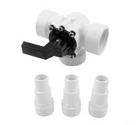 HEIBTENY Raccord de tuyau de raccordement à trois voies pour pompe de piscine Zodiac pour Jandy 3,8 cm 3 ports avec raccords de tuyau de 32 mm et 38 mm