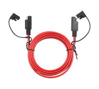 HEIBTENY Rallonge SAE 14 AWG de 2 m, avec connecteurs à double tête et capuchon de protection, cordon d'alimentation en fil de cuivre, pour éclairage automobile et étang, rouge et noir