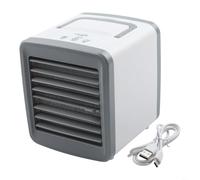 HEIBTENY Refroidisseur d'air portable pour voiture, chargement USB, humidification de bureau, appareil de refroidissement de bureau 3 en 1 avec vitesse du vent réglable pour réservoir d'eau