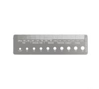 HEIBTENY Règle de taille de mouture de café en acier inoxydable - Carte de comparaison d'épaisseur pour expresso et versement - Outil de mesure pour la maison pour barista et café - Argent (B)
