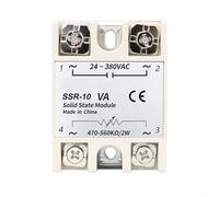 HEIBTENY Relais d'état à régulation de tension série SSR-VA avec isolation intelligente des puces, boîtier ABS ignifuge et bornes en cuivre pour systèmes d'énergie alternatifs (SSR-10VA)
