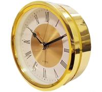 HEIBTENY Réveil à quartz 89 mm pour projets d'horloge en cristal, mécanisme rond intégré avec design minimaliste moderne pour la réparation de décoration intérieure (doré)