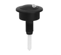 HEIBTENY Robinet de chasse d'eau à poignée de WC flotteur pour Siamp pour Optima 49 Noir Bouton poussoir de WC Double Flush pour Twyford Convient à une variété de marques de toilettes (noir + argent)
