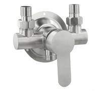 HEIBTENY Robinet de douche en acier inoxydable Robinet mélangeur eau chaude et froide Montage mural Poignée en métal G1/2" avec une bobine en céramique pratique