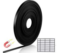HEIBTENY Ruban magnétique autocollant, noir, 6 mm x 8 m, facile à utiliser sur des surfaces magnétiques, pour les rapports de salle de classe, le bureau et la présentation de bureau