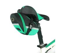 HEIBTENY Sac de selle de vélo à dégagement rapide en polyester imperméable avec rangement pour outils, pour VTT, vélo de route, design compact, 20 x 8 x 6 cm, noir (20 x 6 x 8 cm, vert)