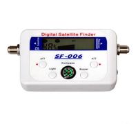 HEIBTENY SF-006 Détecteur numérique pour satellite avec écran LCD et boussole, détecteur de force du signal 950-2150 MHz pour l'alignement du récepteur LNB TV, blanc