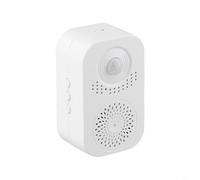 HEIBTENY Sonnette de bienvenue à détecteur de mouvement infrarouge avec microphone intégré enregistrable pour vente de magasin, alertes de porte de garage, carillon de porte de salutation, rappel de