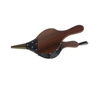 HEIBTENY Soufflet manuel pour cheminée et barbecue - 39 x 17 cm - Souffleur d'air en bois pour camping en plein air et poêle à bois - Outil d'allumage manuel efficace - Noir (marron)