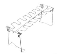HEIBTENY Support de cuisse de poulet pour grill, 14 emplacements pour baguettes de poulet barbecue, support en acier inoxydable, support de rôtissoire, pour four, accessoires de barbecue