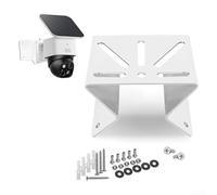 HEIBTENY Support de montage d'angle pour caméra Eufy Security S340, angle de vision double face de 270 °, support mural extérieur en métal, support extérieur fourni (blanc)