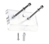 HEIBTENY Support mural pour planche à roulettes, support flottant en acrylique transparent pour rangement d'une seule planche, étagère minimaliste pour décoration d'intérieur avec vis en acier