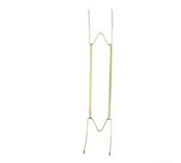 HEIBTENY Support mural réglable invisible pour assiettes rondes et carrées, décoration d'intérieur, grille métallique dorée de 20,3 cm, 25,4 cm, 30,5 cm, 35,6 cm, 40,6 cm