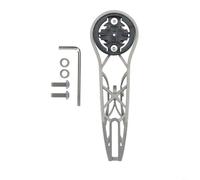 HEIBTENY Support pour ordinateur de vélo imprimé 3D TC4 GR5 en alliage ultra léger 26 G pour Garmin et ordinateurs de cyclisme de 25" Design creux intégré pour vélos de route (type large)
