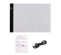 HEIBTENY Tablette lumineuse LED pour format A4, planche à dessin de protection des yeux avec 3 niveaux de luminosité à intensité variable, tablette de traçage PC robuste pour peinture, broderie et