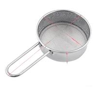HEIBTENY Tamis à farine en acier inoxydable 304, 40 mailles pour poudre de cacao et matcha, outil de filtre de cuisson compact de 6,5 cm pour cuisine, facile à nettoyer, argenté