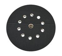 HEIBTENY Tampon de secours de 215 mm avec filetage de 6 mm, 10 trous, plaque de ponçage à changement rapide, mousse ABS, pour ponceuse à cloison sèche sans poussière, ponceuse à câble Porta, finition