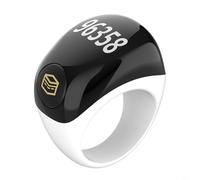 HEIBTENY Tasbih pour Zikr Bague intelligente étanche avec compteur de prière numérique et 5 alertes de temps, tailles réglables 18/20/22 mm, écran LED, indice IP68 pour le culte quotidien des