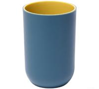 HEIBTENY Tasse Bain PP+TPR Incassable 10.5cm Haut | Base anti-dérapante, pour surface stable, pour sol humide, salle de bain, pour wc invités, sécurité accrue(Blue Yellow)