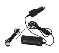 HEIBTENY Thermomètre numérique LCD 12 V pour voiture - Double zone - Avec capteur externe - Écran rétroéclairé bleu - Pour tableau de bord de véhicule - Surveillance intérieure et extérieure en temps