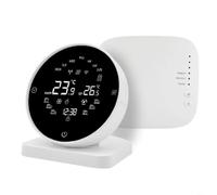 HEIBTENY Thermostat WiFi intelligent programmable avec télécommande tactile via l'application Tuya Contrôle vocal Compatible avec Alexa 5+2/6+1/7