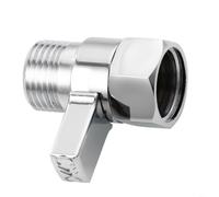 HEIBTENY Vanne d'arrêt de douche en laiton avec finition chromée G1/2 contrôle du débit d'eau et design anti-fuite pour pommeau de douche à main douchette bidet pulvérisateur installation facile