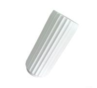 HEIBTENY Vase Imitation Rotin Texture Artisanale pour Fleurs | Style minimaliste, couleurs neutres , design épuré, s'adapte à intérieur moderne(White medium)