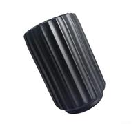 HEIBTENY Vase Imitation Rotin Texture Artisanale pour Fleurs | Style minimaliste, couleurs neutres , design épuré, s'adapte à intérieur moderne(Black small)