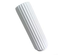 HEIBTENY Vase Imitation Rotin Texture Artisanale pour Fleurs | Style minimaliste, couleurs neutres , design épuré, s'adapte à intérieur moderne(White large)