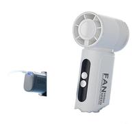 HEIBTENY Ventilateur de refroidissement à main, avec affichage numérique TEC Ice Compresse Turbo Refroidisseur d'air 3 vitesses réglables USB Rechargeable Portable pour mini ventilateur, pour voyage