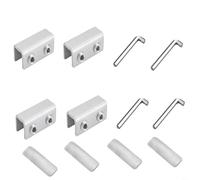 HEIBTENY Verrou de fenêtre en acier laminé à froid, entrebâilleur de sécurité enfant et butée de porte coulissante à largeur réglable pour une ventilation sécurisée (L)