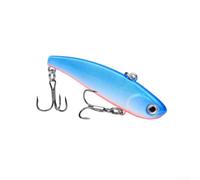 HEIBTENY VIB - Leurre de pêche vibrant 6 cm 11 g - Leurre long coulant avec bruit de hochet et hameçon triple 8# pour poissons d'eau douce et d'eau de mer (E)