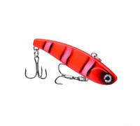 HEIBTENY VIB - Leurre de pêche vibrant 6 cm 11 g - Leurre long coulant avec bruit de hochet et hameçon triple 8# pour poissons d'eau douce et d'eau de mer (B)