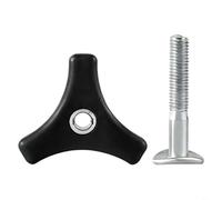 HEIBTENY Vis à écrou triangulaire pour poignée de tondeuse à gazon compatible avec les machines à gazon courantes en plastique ABS et fer de zinc