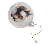 HEIBTENY Wildlife Wonders Collection 2026 Décorations de vacances 2D en plastique faites à la main avec finition cristal et décorations en forme d'étoile Blanc 190 cm pour Noël (écureuil)