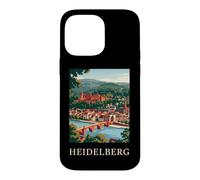 Heidelberg, Allemagne, Castle Bridge, Design de Voyage rétro Coque pour iPhone 14 Pro Max