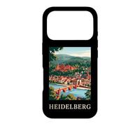 Heidelberg, Allemagne, Castle Bridge, Design de Voyage rétro Coque pour iPhone 17 Pro