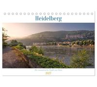 Heidelberg - Die romantische Stadt am Fluss (Tischkalender 2027 DIN A5 quer), CALVENDO Monatskalender: Heidelberg gilt mit der Lage am Neckar als eine der romantischsten Städte Deutschlands.