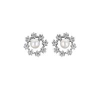 Heideman Boucles d'oreilles 'Ann' argent / blanc cassé, Taille One Size