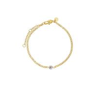Heideman Bracelet pour femme en acier inoxydable poli doré, argenté ou or rose avec pierre de zircone blanche, Acier inoxydable, Oxyde de zirconium