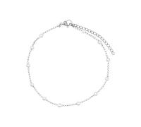 Heideman Lune Chaîne de cheville pour femme avec perles | En acier inoxydable, imperméable et sans nickel, doux pour la peau, 1,3 g, fabriqué en Allemagne