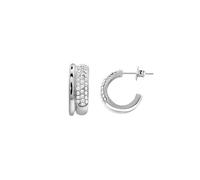 Heideman Nessa Créoles pour femme avec design semi-ouvert et zircone en acier inoxydable, Einheitsgröße, Acier inoxydable, Zircon cubique
