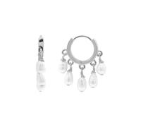 Heideman Sade Créoles pour femme avec pendentif perle en acier inoxydable, Einheitsgröße, Acier inoxydable, Perle de nacre