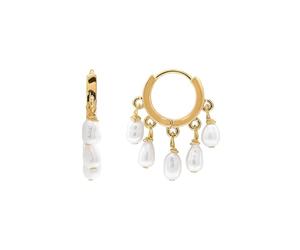 Heideman Sade Créoles pour femme avec pendentif perle en acier inoxydable, Einheitsgröße, Acier inoxydable, Perle de nacre